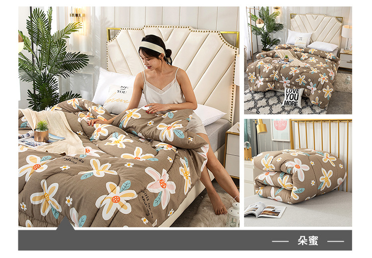 Wholesale of spring and autumn quilts, thickened and warm winter quilts, and single and double student winter quilts for all four seasons pic 20