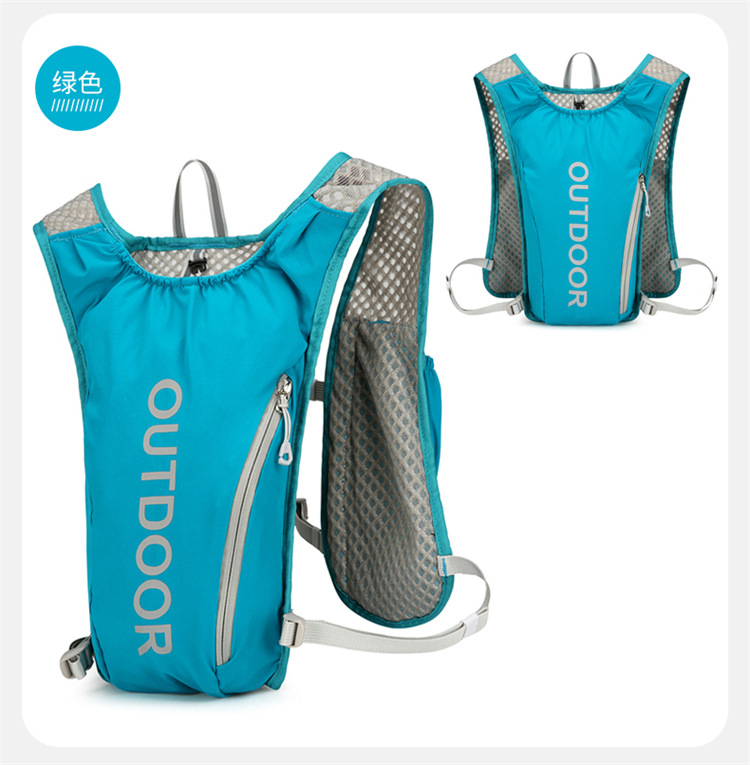 新款多功能尼龙跑步背包安全反光运动背包水袋背包骑行包详情28