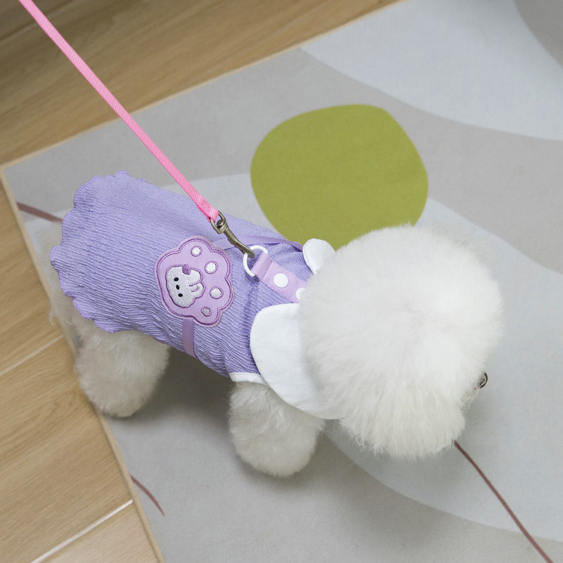 小狗狗衣服夏薄款夏泰迪雪纳瑞博美短袖T恤25朵朵兔T恤小型犬详情7