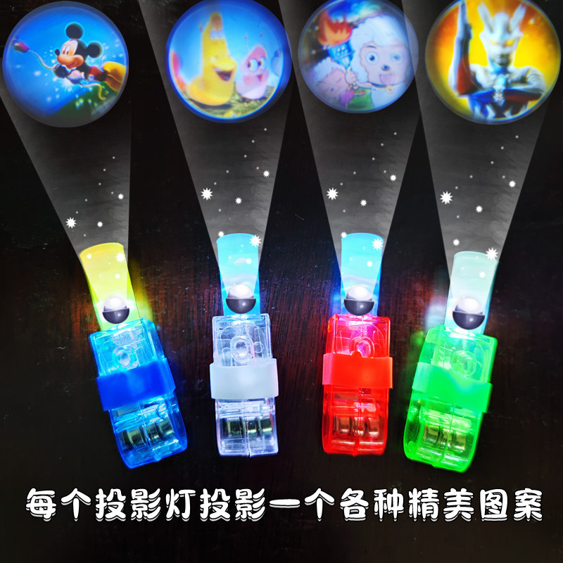 挪扎手指投影灯澳凸曼发光戒指led灯炫酷指尖灯儿童趣味节日玩具详情7