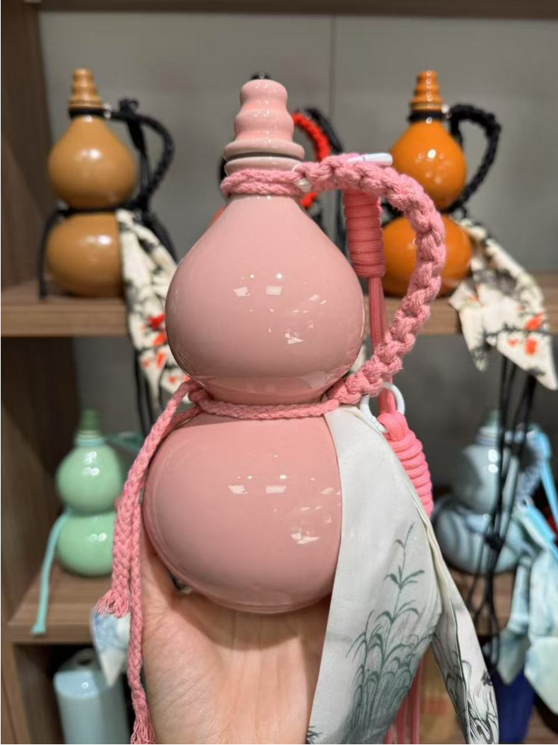 国风茶饮陶瓷葫芦1斤装密封酒壶500ml长安茶壶饮料瓶白酒瓶酒坛详情10
