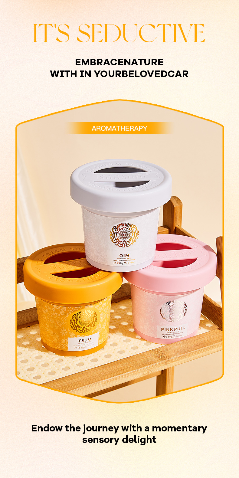 【 Cross-border Exclusive 】FORMBO Car Aromatherapy: Fresh Air, Odor Removal, Long-lasting Fragrance, Light Car Aromatherapy pic 5