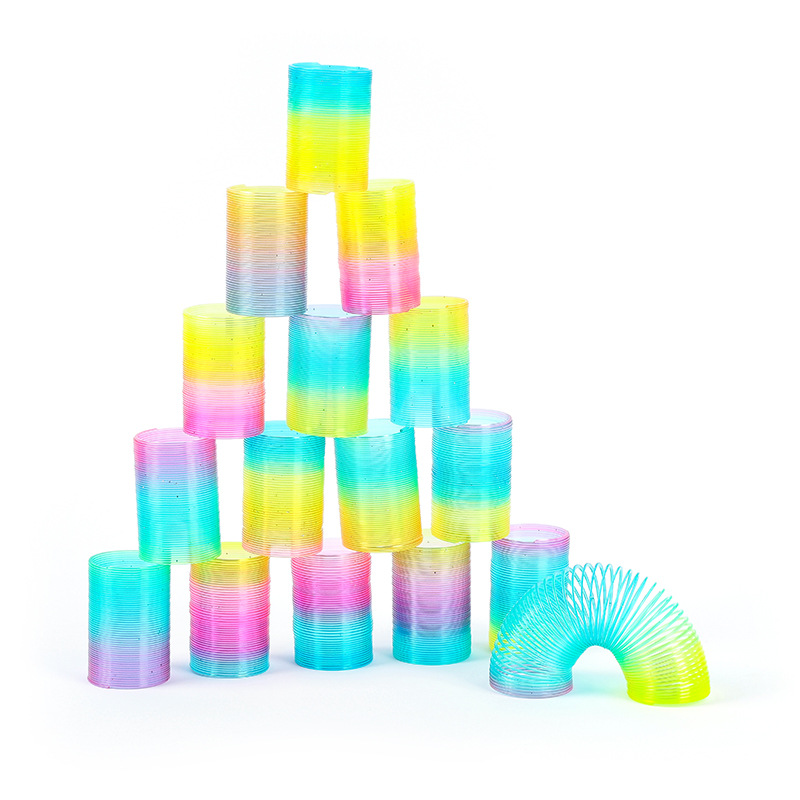 魔力彩虹圈迷你笑脸3.2x3.5CM叠叠乐七彩弹簧圈儿童玩具工厂批发详情19