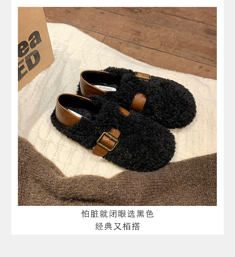 Warm and cozy plush slippers for women, winter home cotton slippers, warm and comfortable, anti-slip thick-soled plush slippers for women pic 5