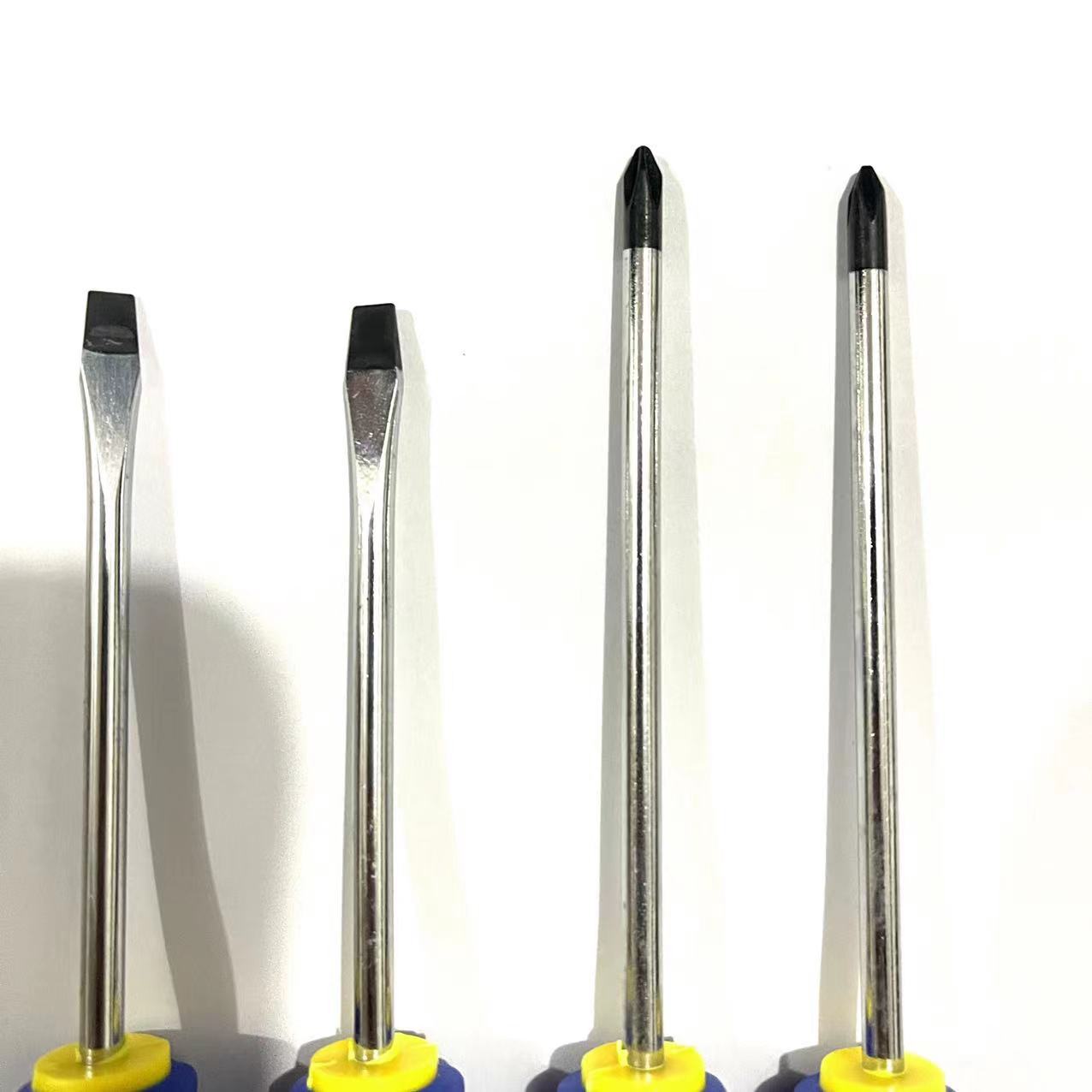 4-inch force screwdriver 24 per box, 360 per box, massage handle, two-color cross straight plastic handle cover, super-hard industrial-grade screwdriver, 2-yuan screwdriver pic 5