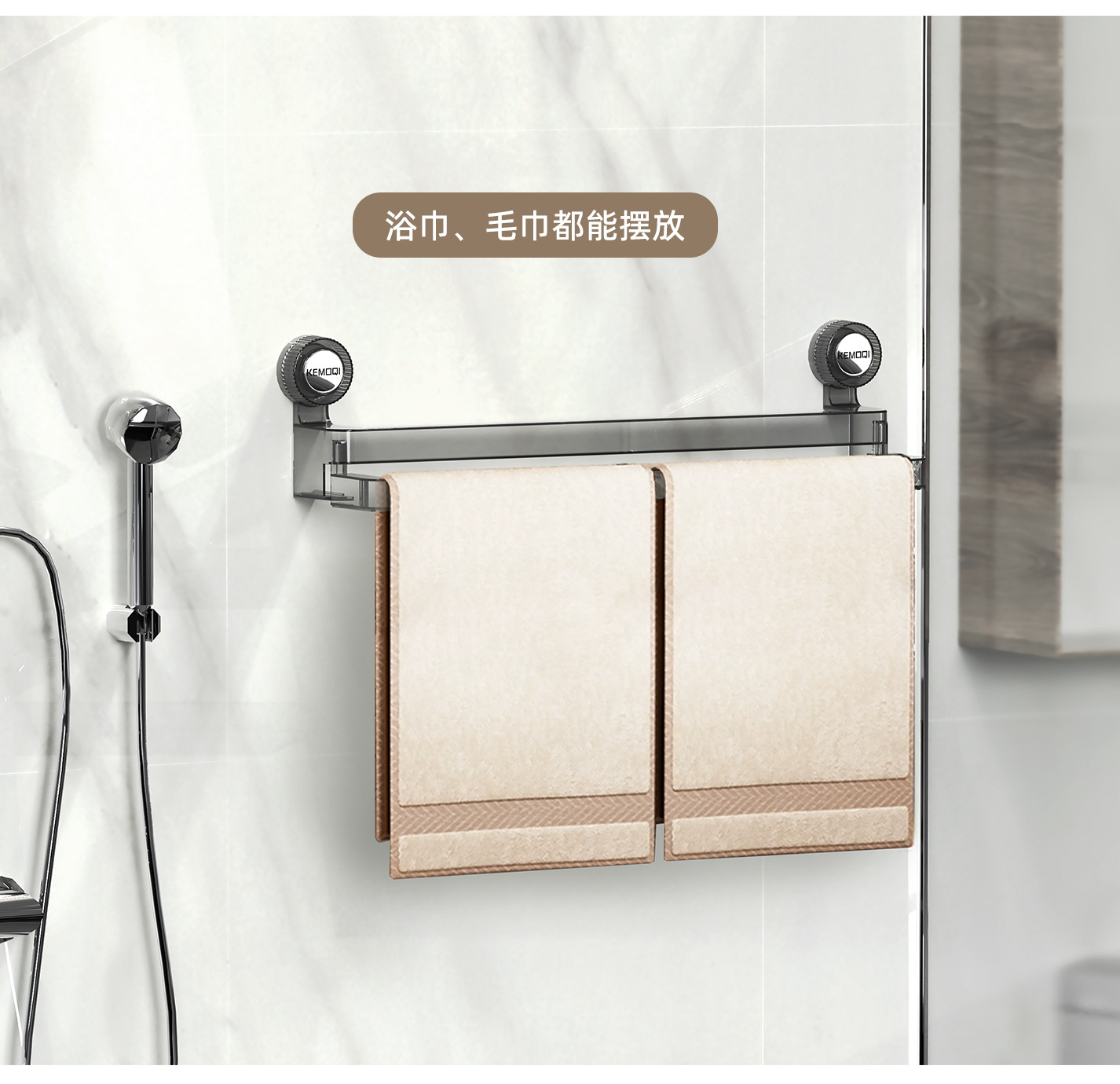Suction cup slipper rack, bathroom non-drilling retractable shoe storage wonder, home bathroom slipper hanging rack, draining rack pic 10