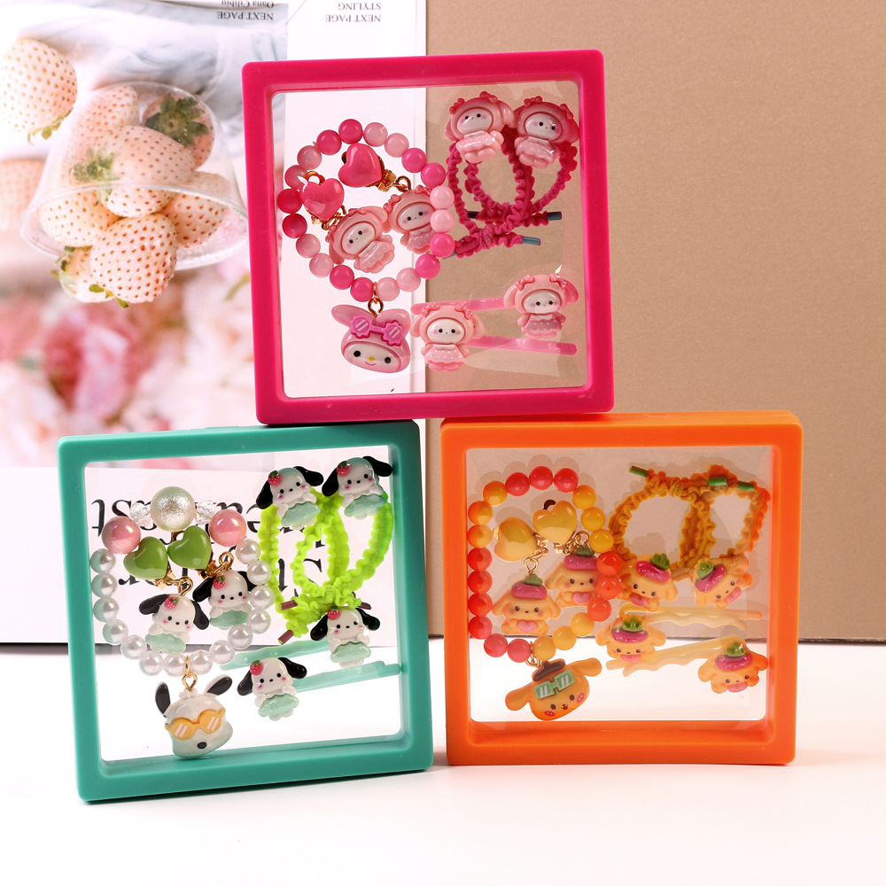 热卖儿童手链卡通库洛米礼盒女孩公主戒指女童生日礼物宝宝首饰盒详情22