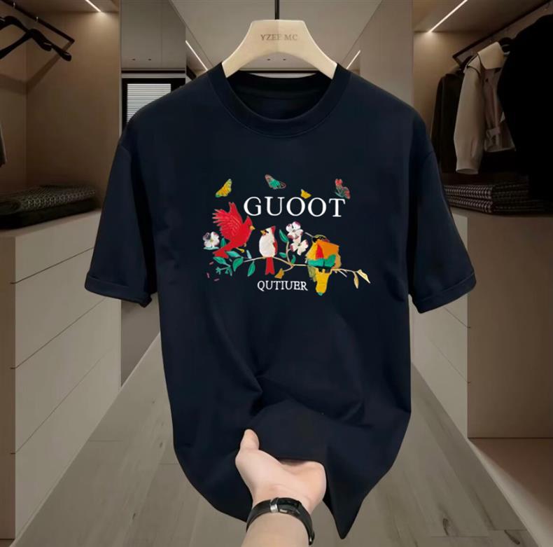 跨境夏季新款男士短袖t恤国潮圆领修身潮流休闲百搭速干运动上衣详情23