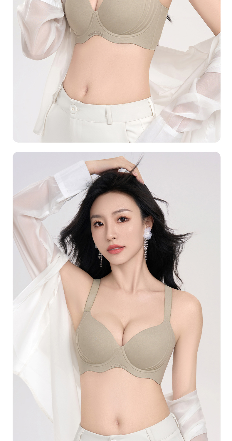 大胸显小胸无痕内衣女薄款透气聚拢 提拉收副乳防下垂大码文胸罩详情18
