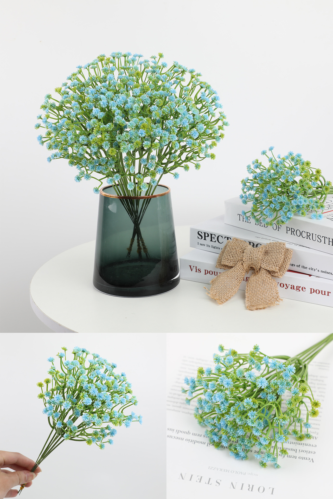 彩色仿真花束金色系串花藤吊多肉仿真花塑料花那裡卖详情8