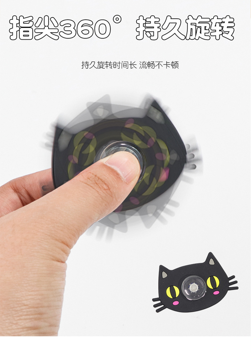 万圣节系列卡通幽灵骷髅头指尖旋转陀螺发泄减压神器儿童礼品玩具详情7