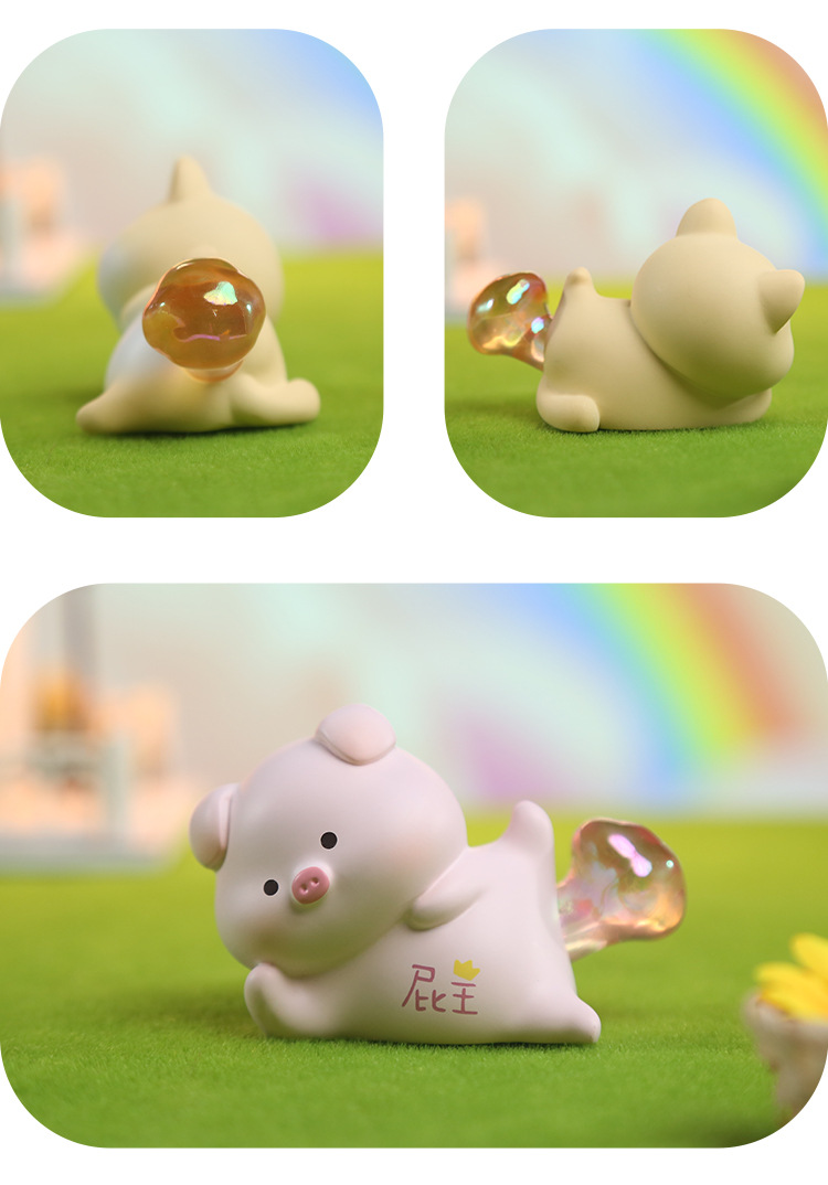 Rainbow PP small lamp decoration, creative cartoon desktop resin, cute and healing birthday gift decoration for your girlfriend pic 10