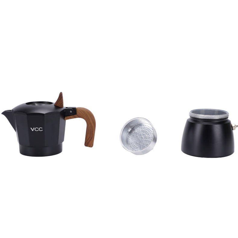 Double-valve Mocha pot Italian coffee maker, outdoor concentrated extraction hand-brewed, camping retro pot equipment, custom coffee machine pic 5