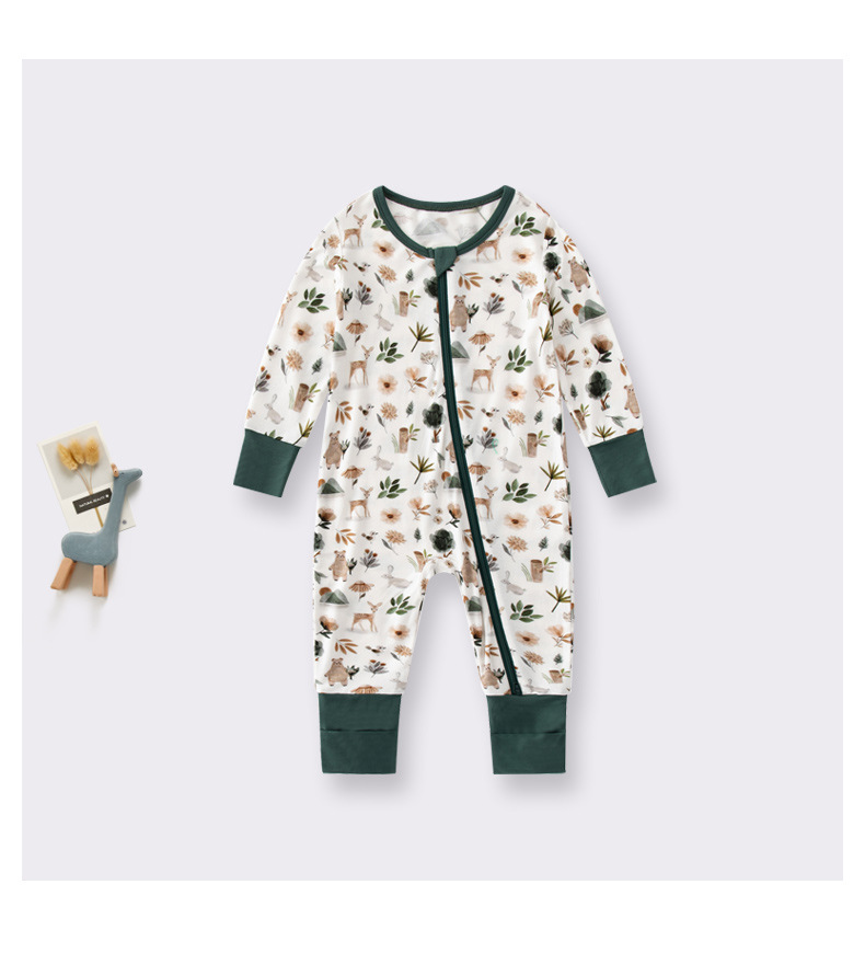 亚马逊爆款竹纤维连体衣bamboo新生儿服饰ins童装婴儿衣服连体裤详情21