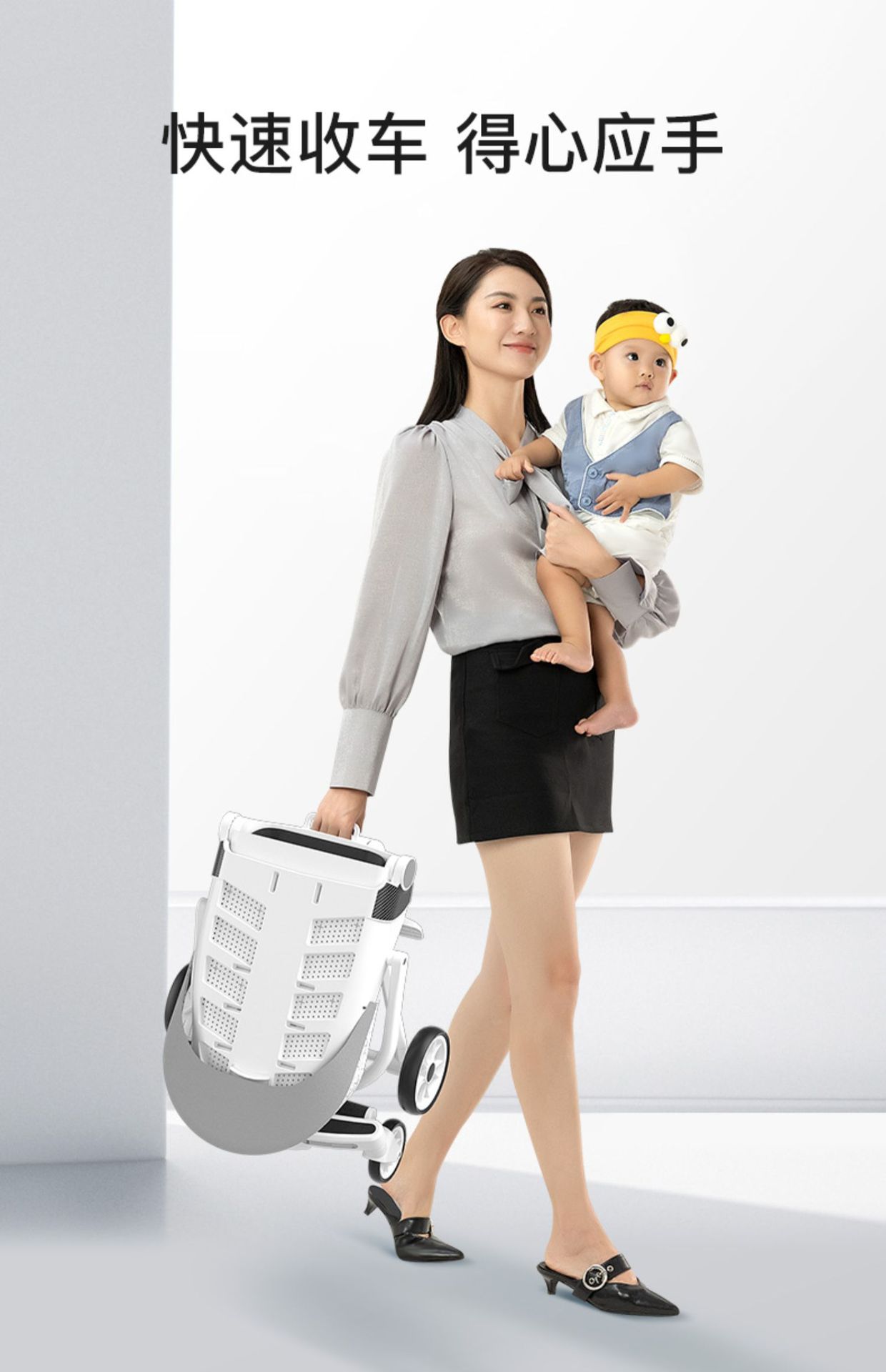 好莱福高景观溜娃神器可坐可躺轻便折叠双向遛娃婴儿手推车儿童详情12