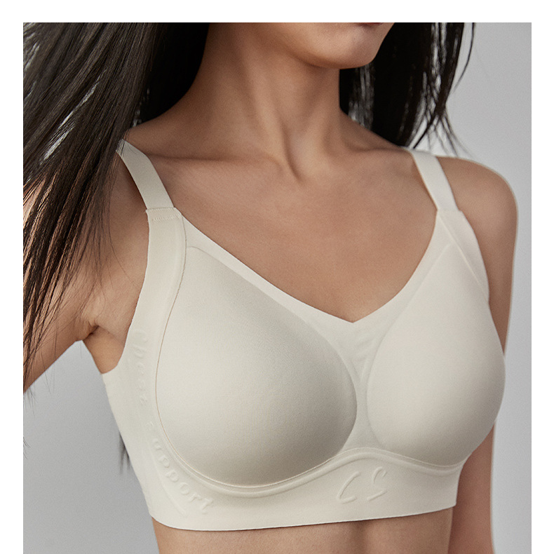 Soft-supported bras for women make large breasts look smaller. They gather and support to prevent sagging, are breathable, and have no steel rings or marks. Summer wholesale pic 4
