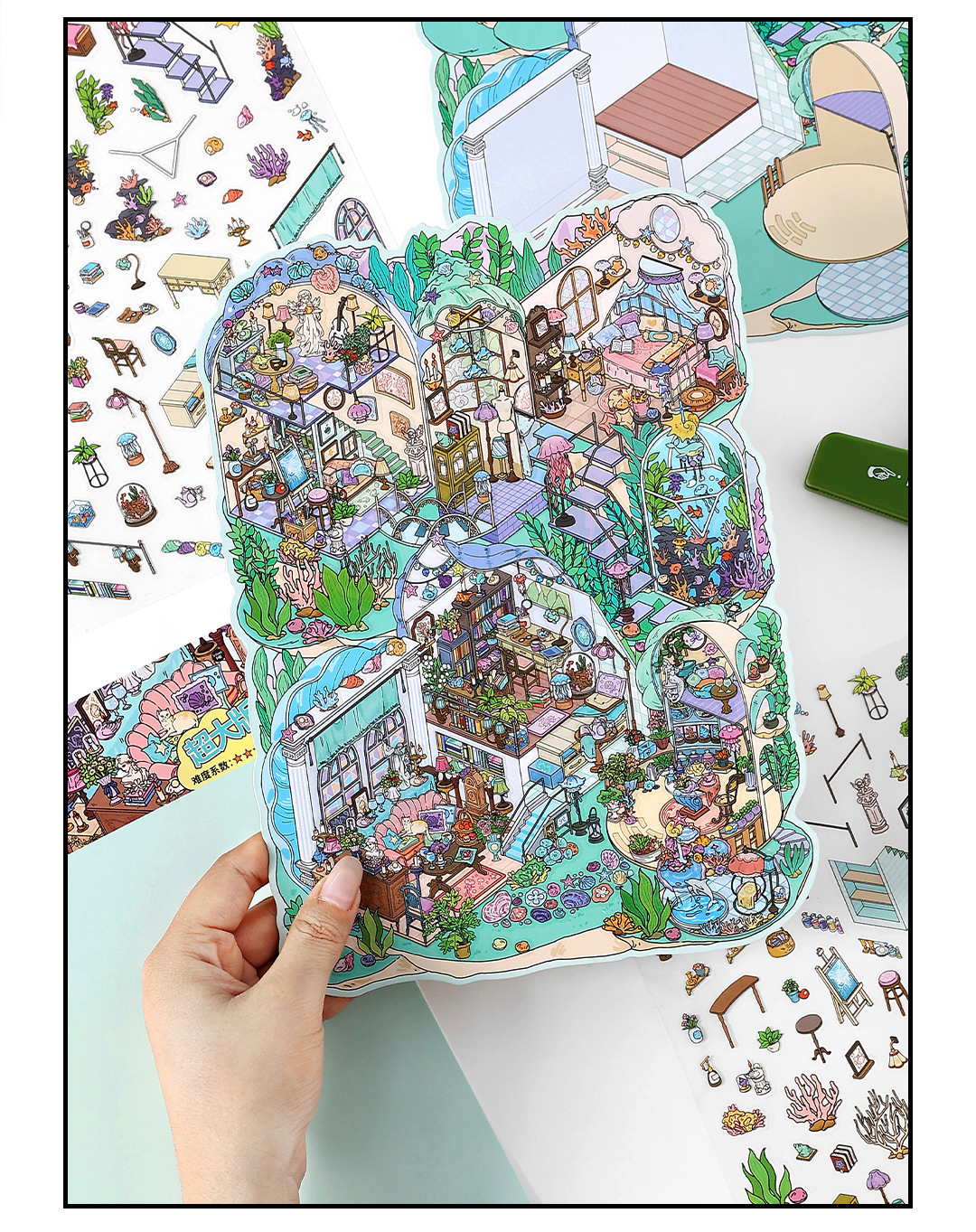 义乌墨言Infeel.MePET白卡造景贴纸我的小屋第五弹创意立体贴纸详情9