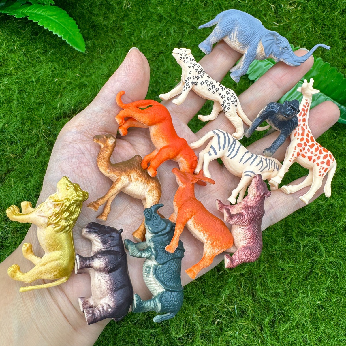 儿童认知动物PVC大象长颈鹿狮子老虎大猩猩仿真模型微景观摆件批详情6