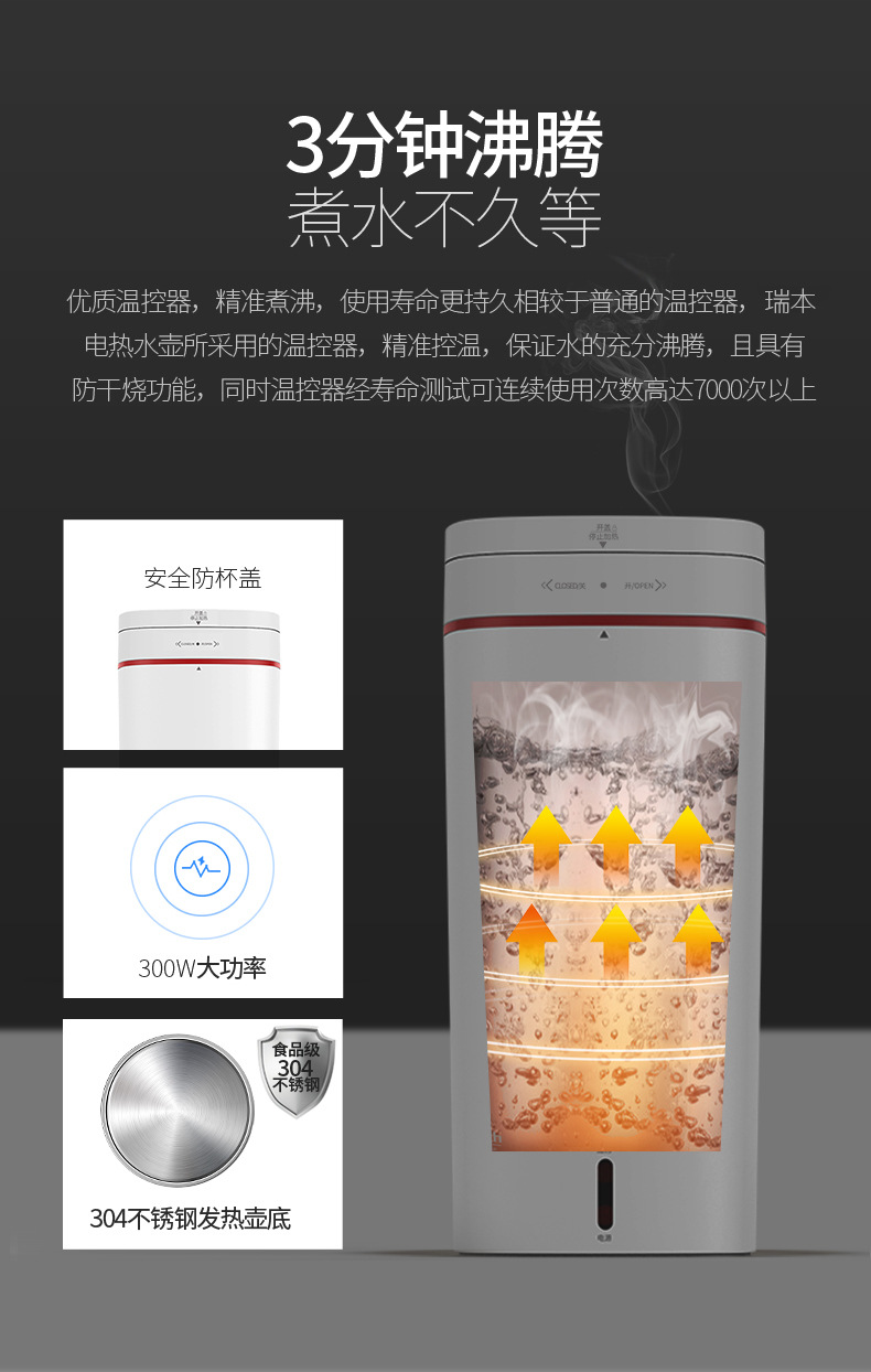 Batch of portable electric heating water kettle, water heating cup, travel small dormitory water heating and heat preservation integrated hot water kettle pic 21
