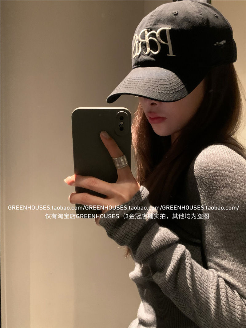美式复古休闲百搭刺绣鸭舌帽子女韩版遮阳显脸小大头围棒球帽男潮详情16