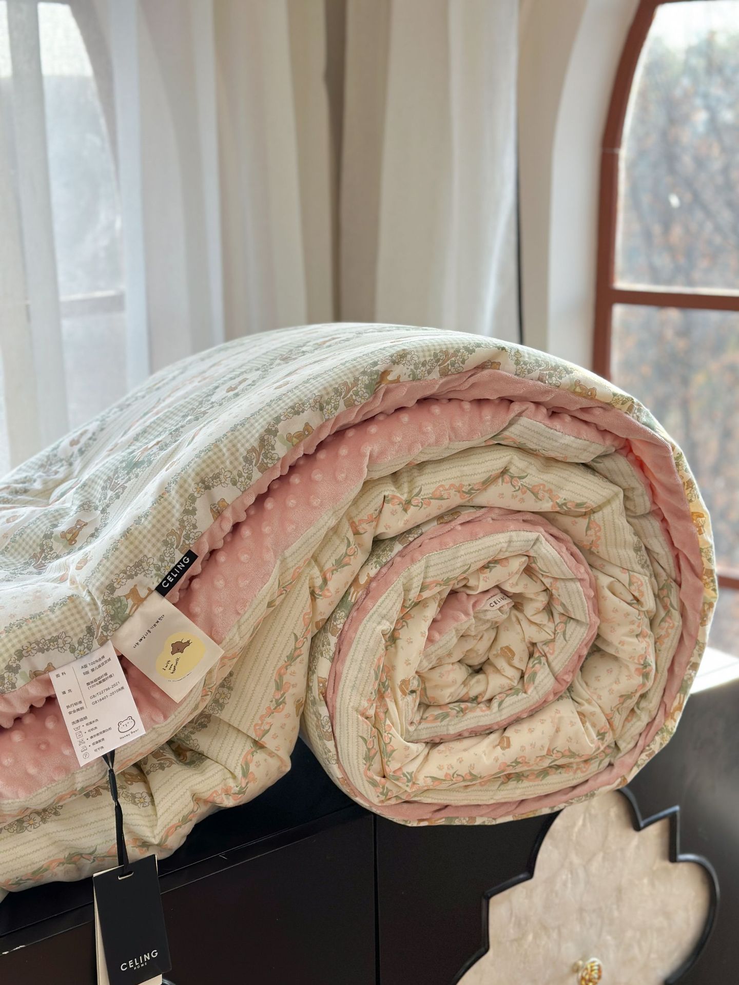 13372 All-cotton cartoon small floral print spring and autumn quilt soothing, bean quilt warm and fleece winter quilt core pic 108