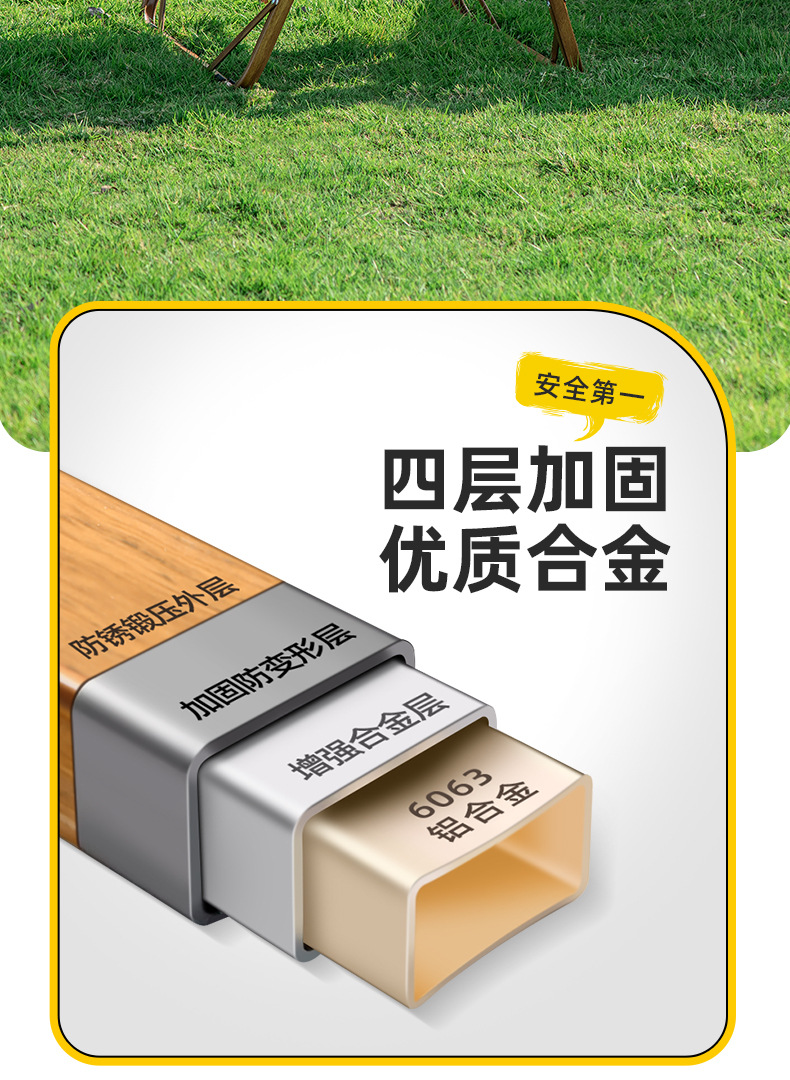 克米特椅子户外折叠椅露营野餐桌子钓鱼休闲便携椅子超轻铝合金凳详情8