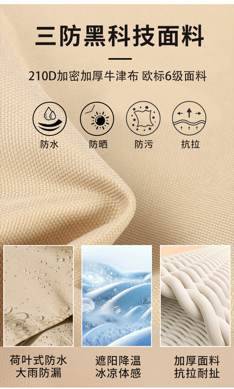 Canopy sunshade fabric, triangular thickened Oxford fabric, outdoor canopy, swimming pool, courtyard, balcony, sun protection, water resistance, sunshade sail pic 13