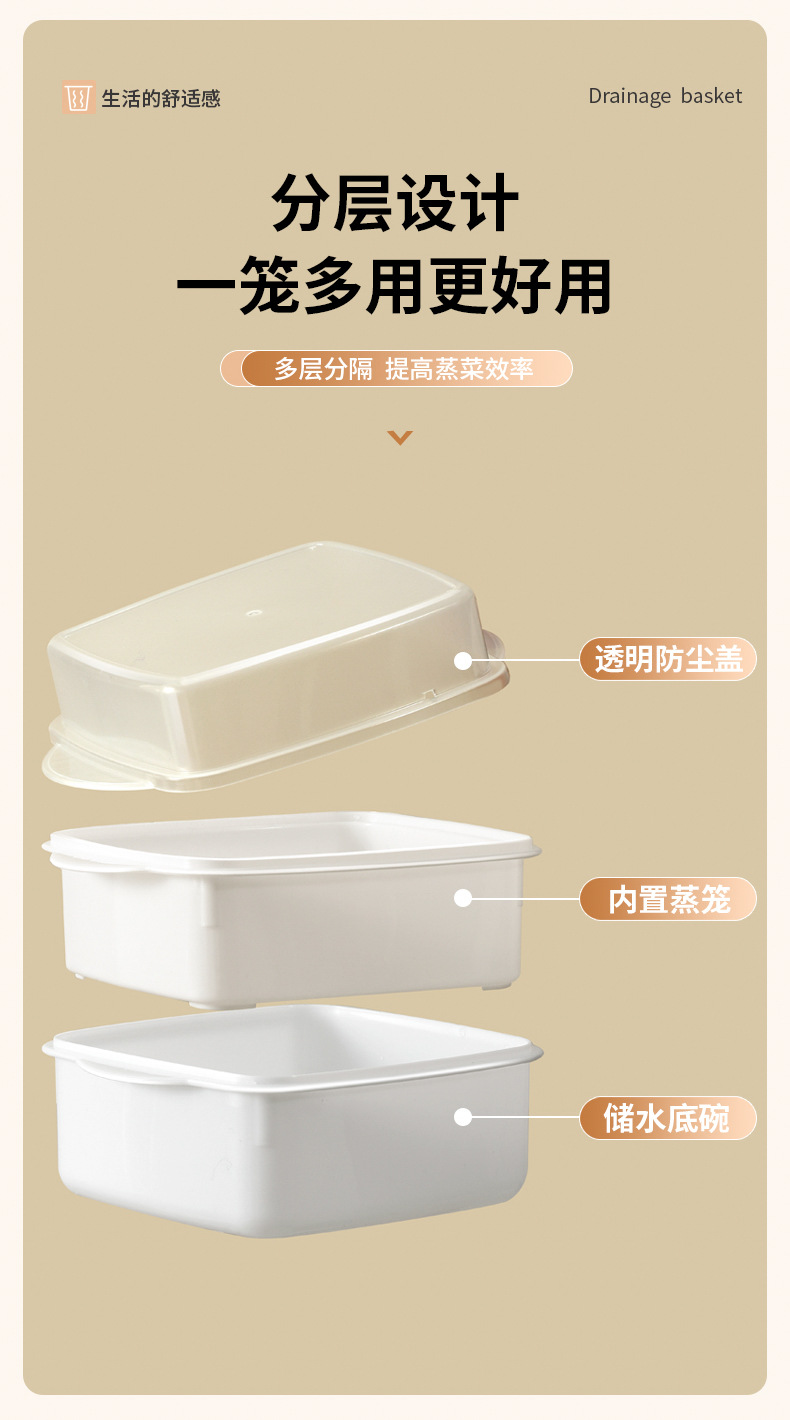 微波炉蒸盒蔬菜专用饭盒器皿厨房加热馒头包子蒸笼盒蒸玉米蒸菜盒详情15