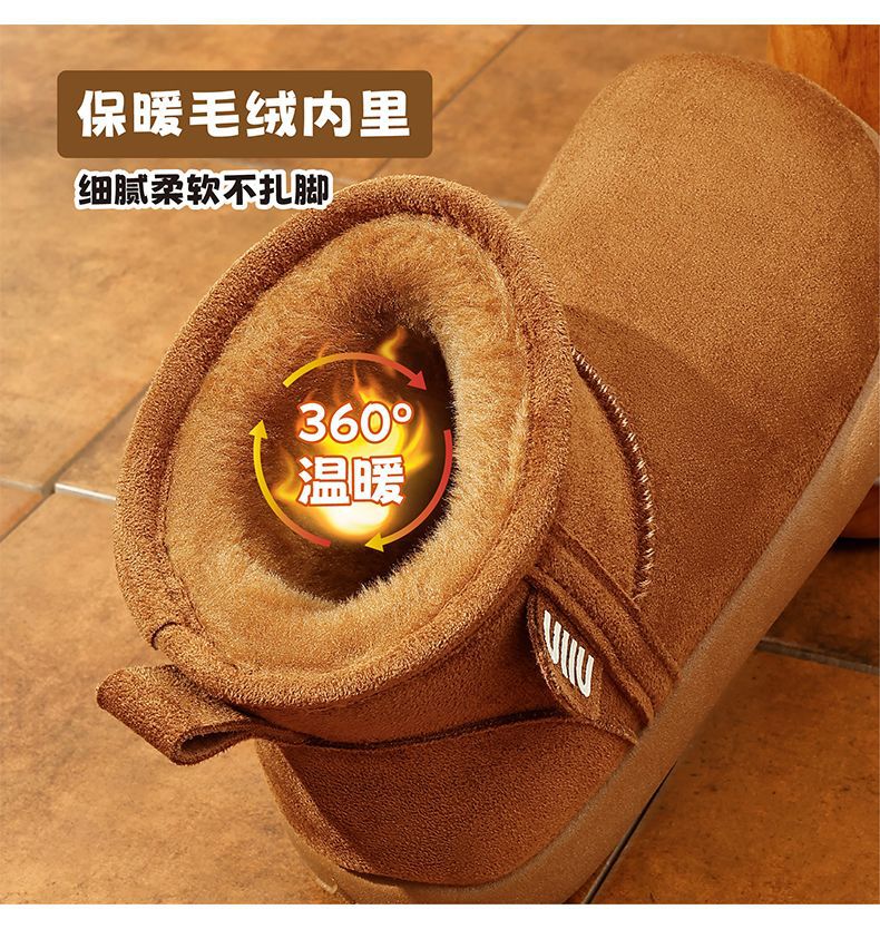 儿童棉鞋女童冬季2025新款加绒加厚雪地靴防水防滑中小男童鞋保暖详情4