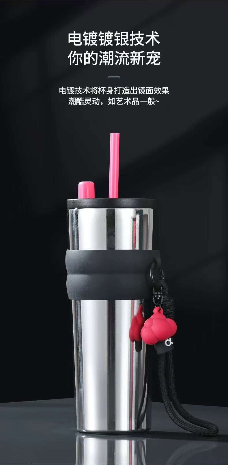 新款316不锈钢保温杯便携巨无霸吸管咖啡杯冰霸汽车水杯跨境批发详情15