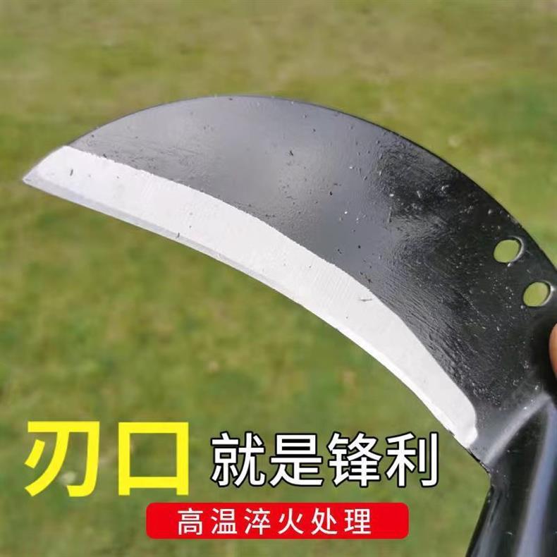 Agricultural sickle for grass cutting, household fishing, express manganese steel, all-steel, leek cutting, rape cutting, tree cutting and grass cutting, grass cutting knife pic 11