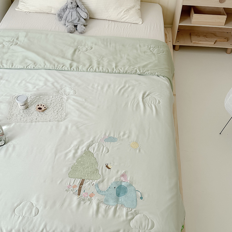 A类亲子款60支兰精天丝儿童夏被婴幼儿空调夏凉被午睡学生薄被子详情47