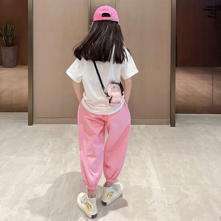 女童夏装2025新款短袖t恤夏款中大童洋气时髦衣服儿童夏季套装潮详情21