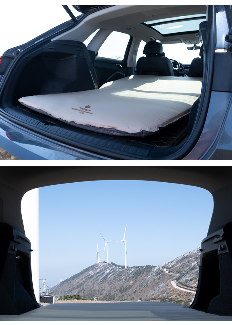Self-driving tour general-purpose car rear sleeping pad, Tesla ModelY memory foam trunk storage portable car bed pic 5
