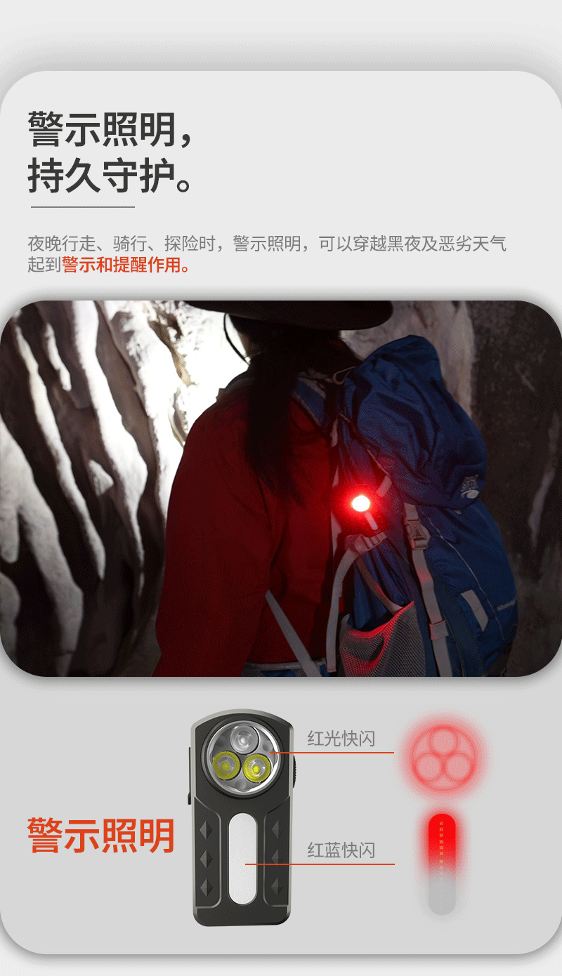 2026跨境新品强光EDC铝合金迷你手电筒磁吸USB炫彩多功能口袋帽夹详情16