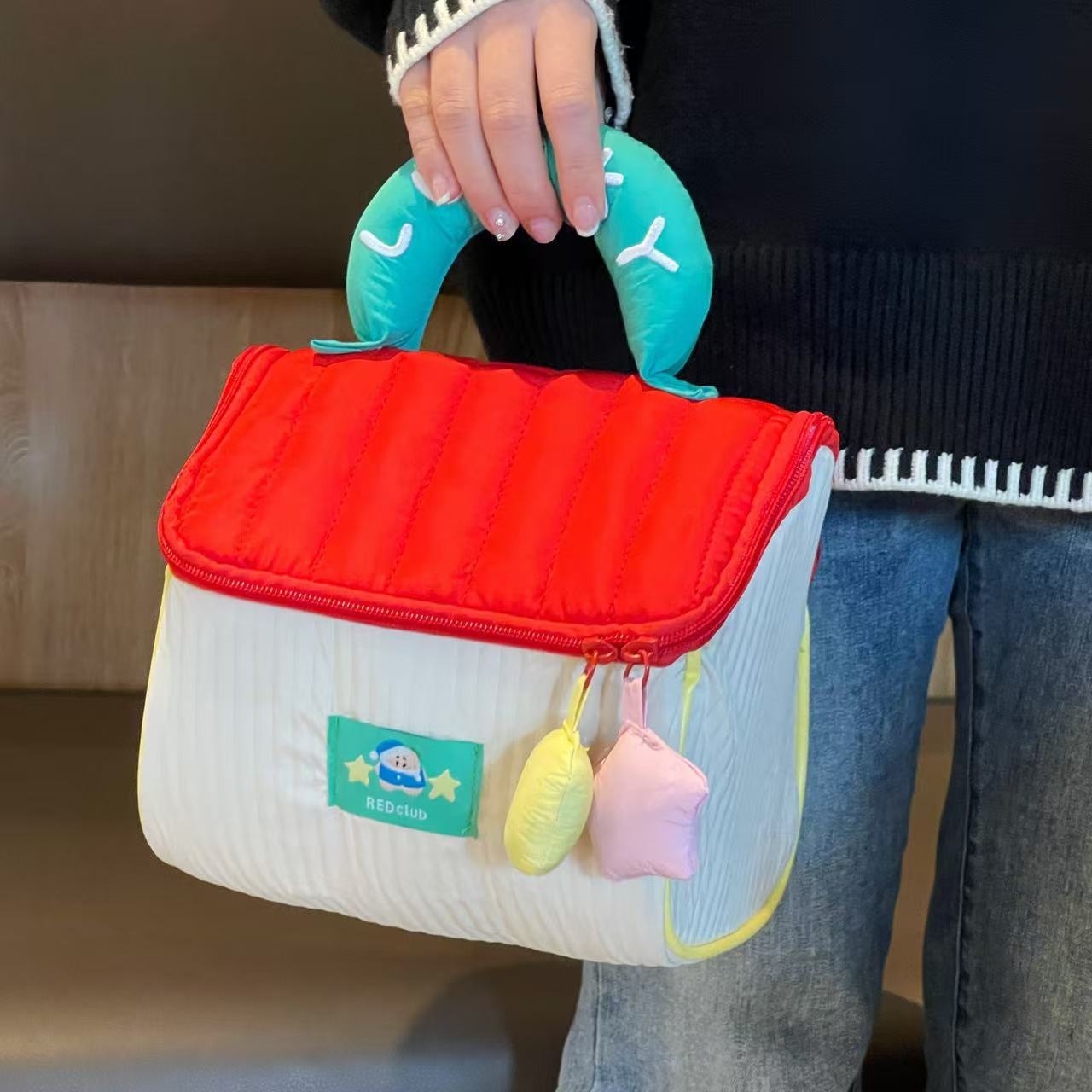 小房子化妆包可爱大容量高颜值手提便携防水旅行收纳包加厚洗漱包详情3