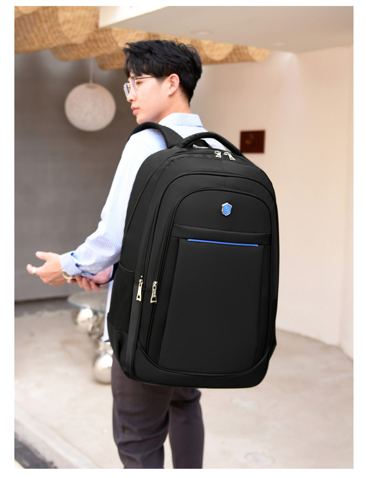 Cross-border LOGO printable backpacks for men, large-capacity waterproof travel, business trips, business computers, travel backpacks for men pic 17