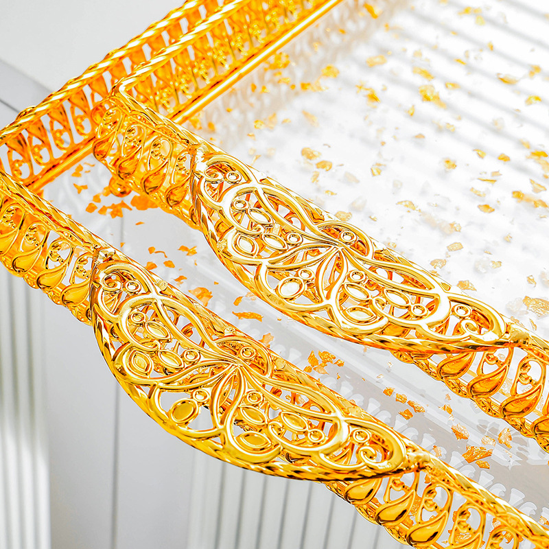 Nordic metal tray, light luxury acrylic storage plate, cosmetics, jewelry, decorative items, afternoon tea and dessert stand pic 8