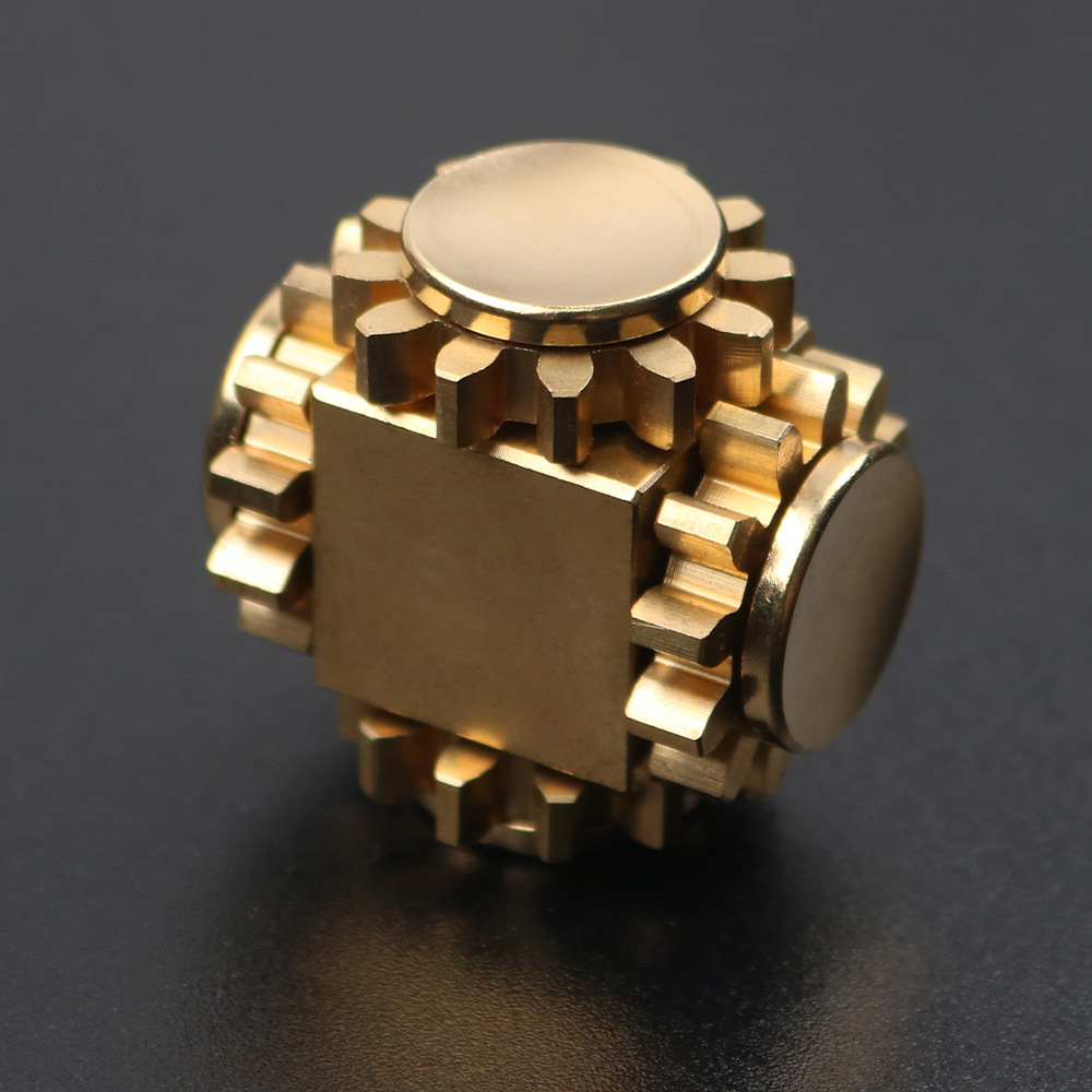 金属风轮旋转陀螺创意解压玩具佛莲星盘七彩指尖陀螺桌面摆饰批发详情8