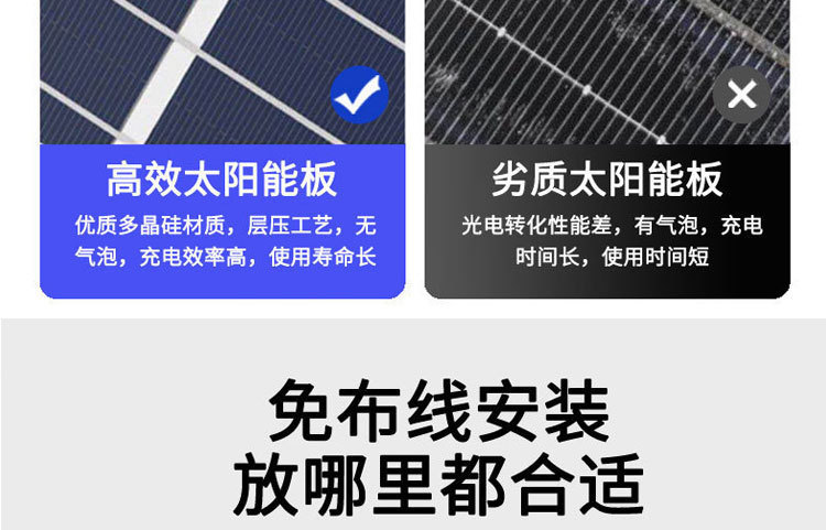 太阳能投光灯一拖二天黑自动亮户外庭院灯超亮照明家用新农村路灯详情40