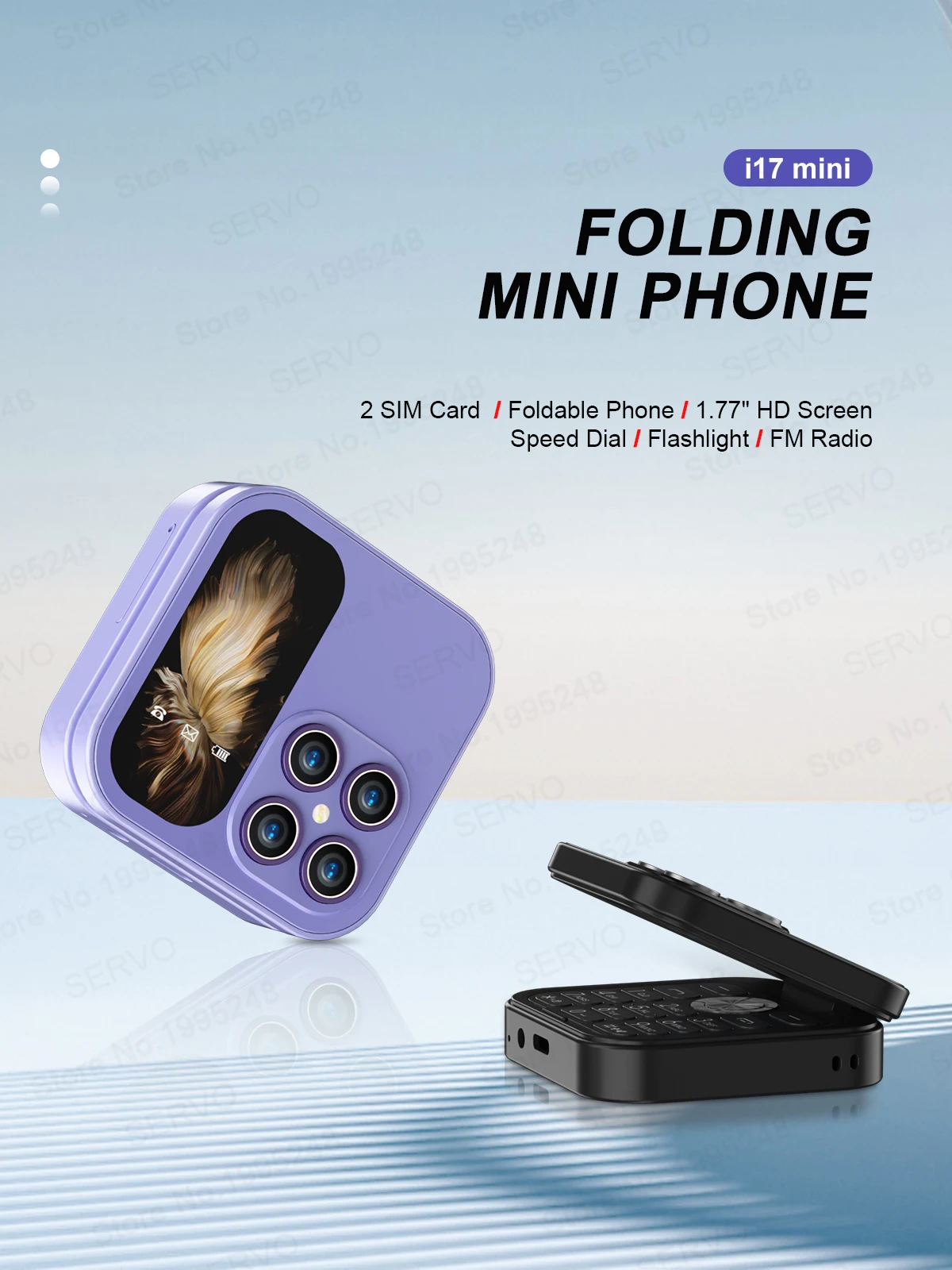 Orange i17 Mini foldable phone iPhone smart phone pic 1