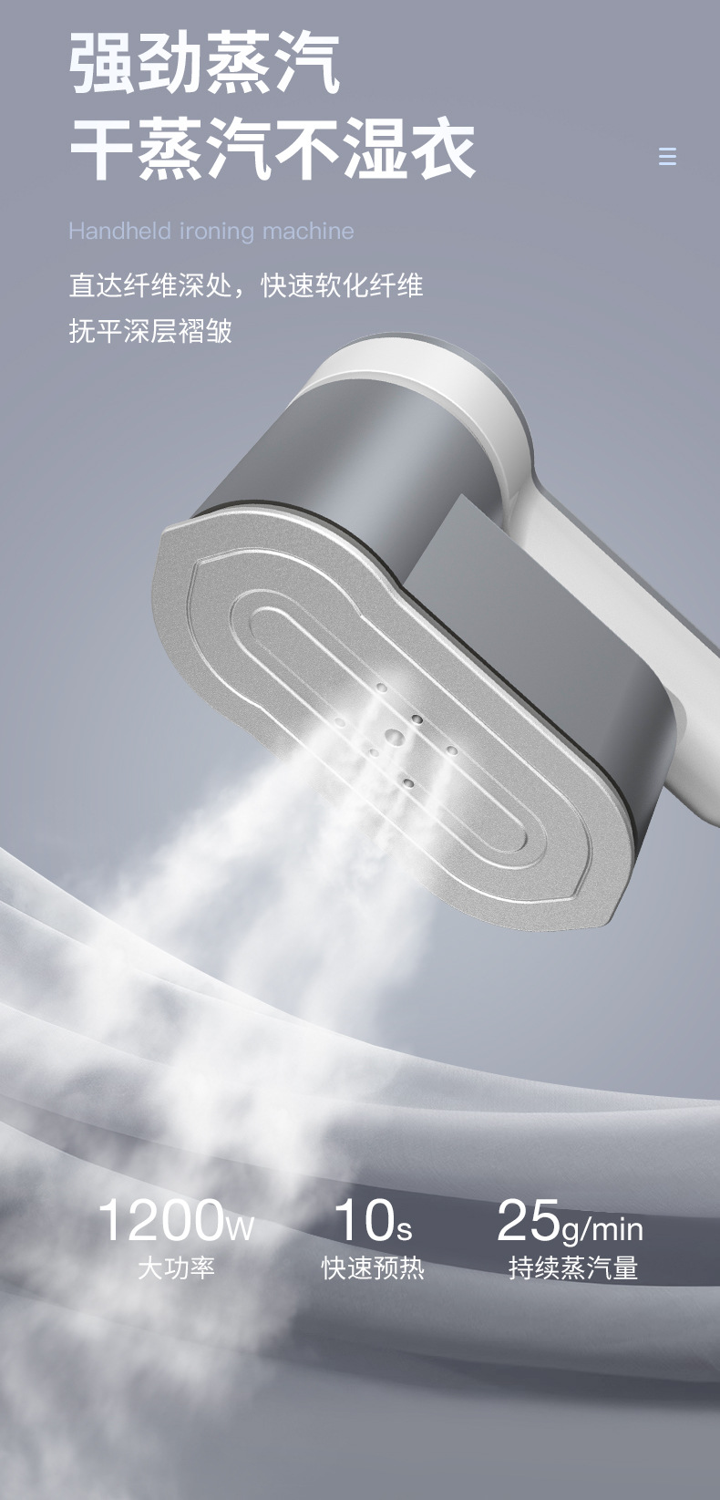 跨境无线手持式挂烫机熨衣机大功率蒸汽家用便携式熨斗旅行电熨斗详情5