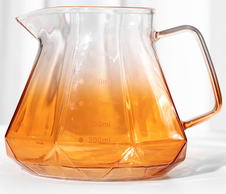 High borosilicate glass V60 hand-brewed coffee filter cup, spiral ribbed flow guide, high flow rate filter cup, gradient drip type pic 4