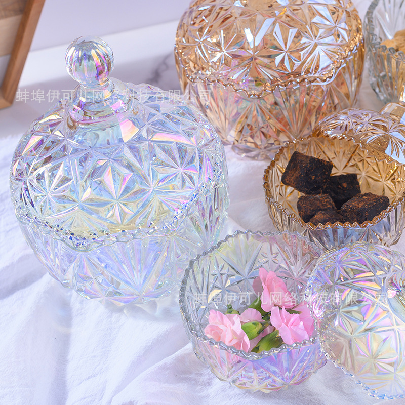 玻璃罐糖果罐香薰蜡烛罐干果罐收纳摆件储物盒首饰品盒消磁碗详情17