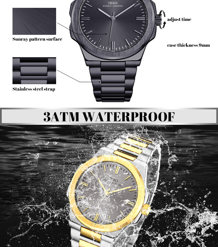 IBSO男士石英表時(shí)尚金屬表帶簡(jiǎn)約商務(wù)男表跨境爆款腕表詳情8