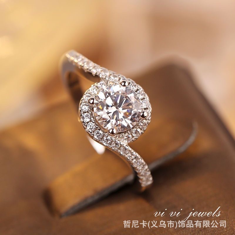新款奢华婚戒钻戒情侣款对戒结婚戒指时尚简约活口可调节直播推荐详情17