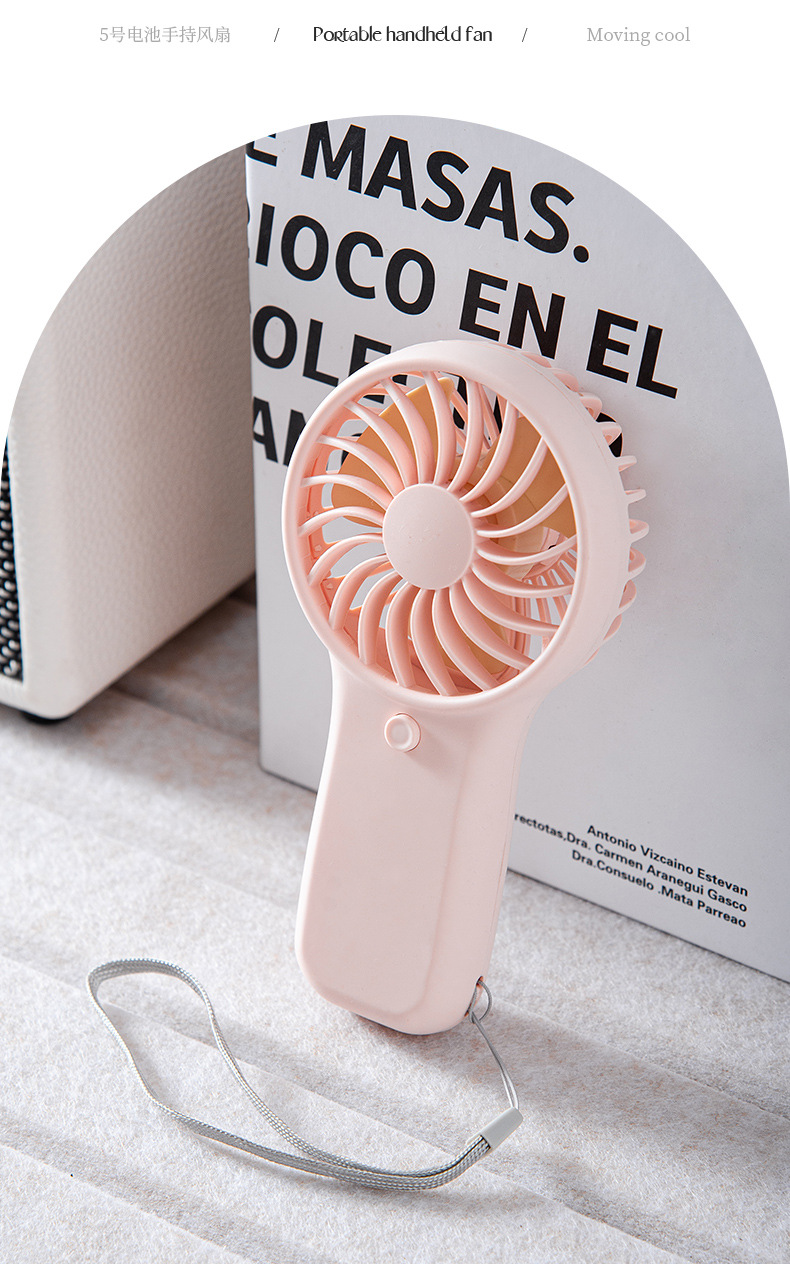Cross-border bestseller handheld small fan dry battery model logo customization, strong wind power portable small electric fan gift pic 23