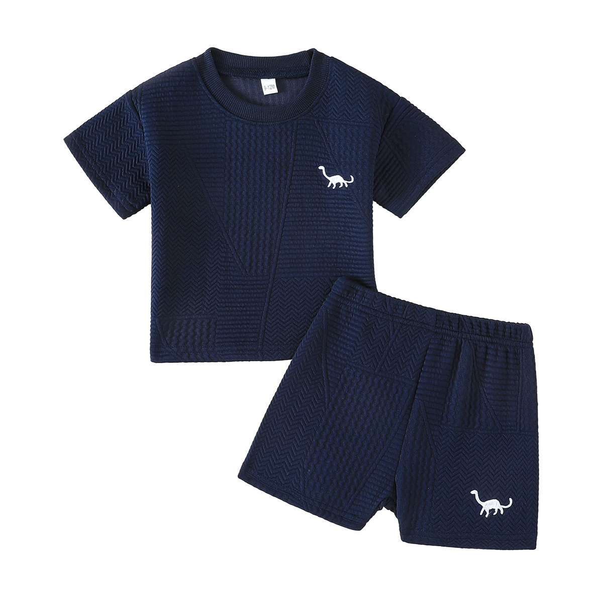 A simple and comfortable embroidered T-shirt and shorts set with horse racing patterns for boys aged 0-3 years old, a new summer sports outfit pic 36