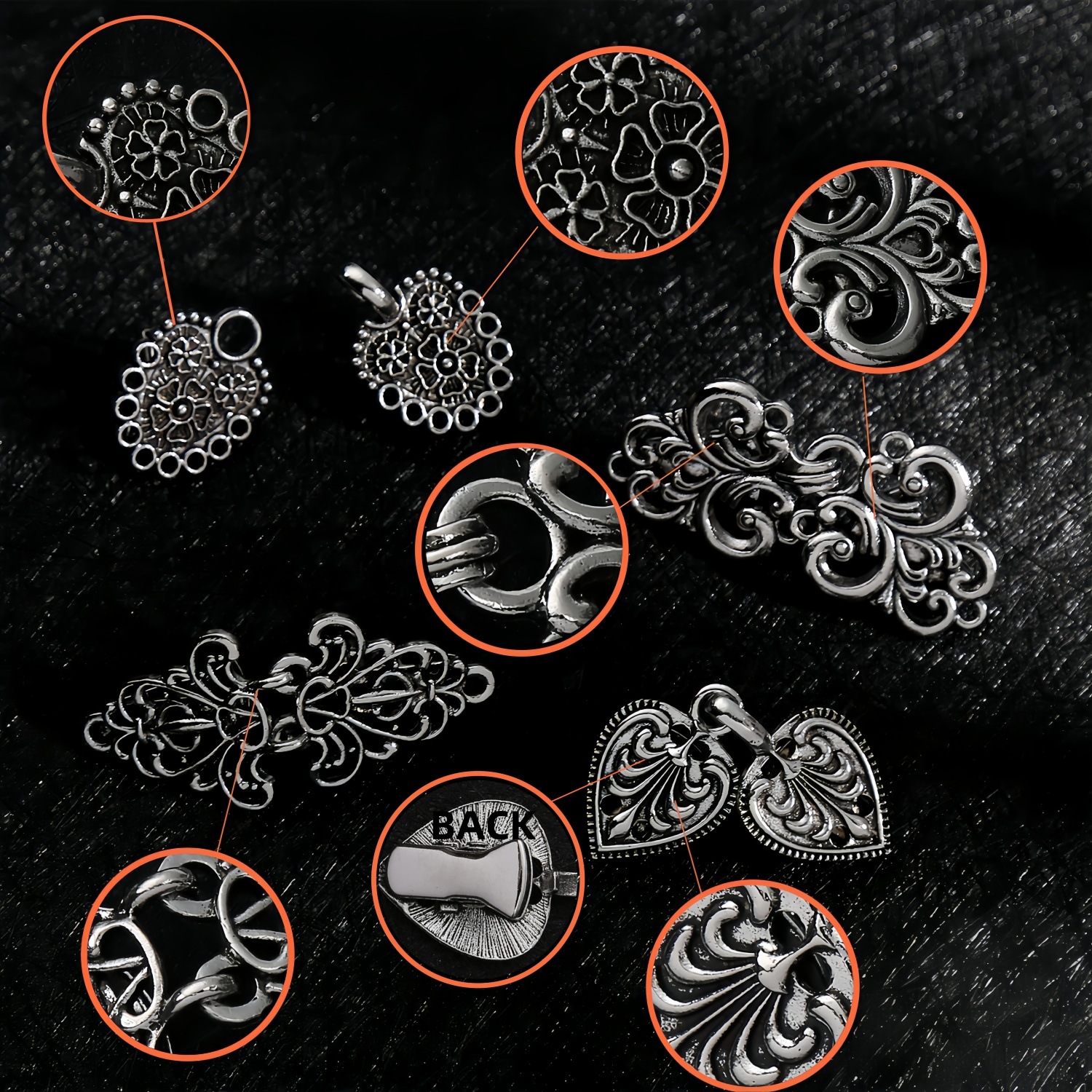 欧美复古合金毛衣夹丝巾开衫扣衬衣领夹防走光束紧夹胸针厂家直销详情26