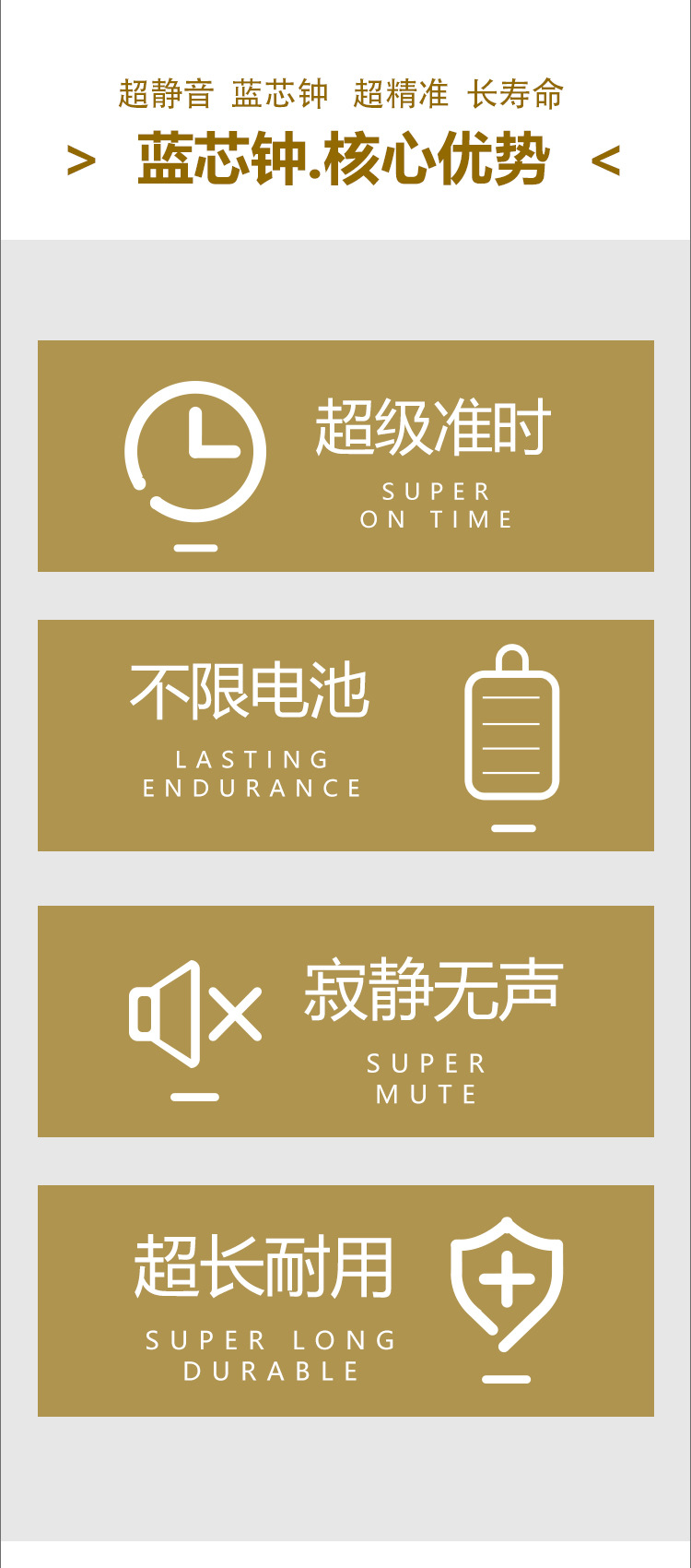 易普拉6514钟表挂钟静音扫秒钟客厅家用简约钟表挂墙石英钟挂表详情6